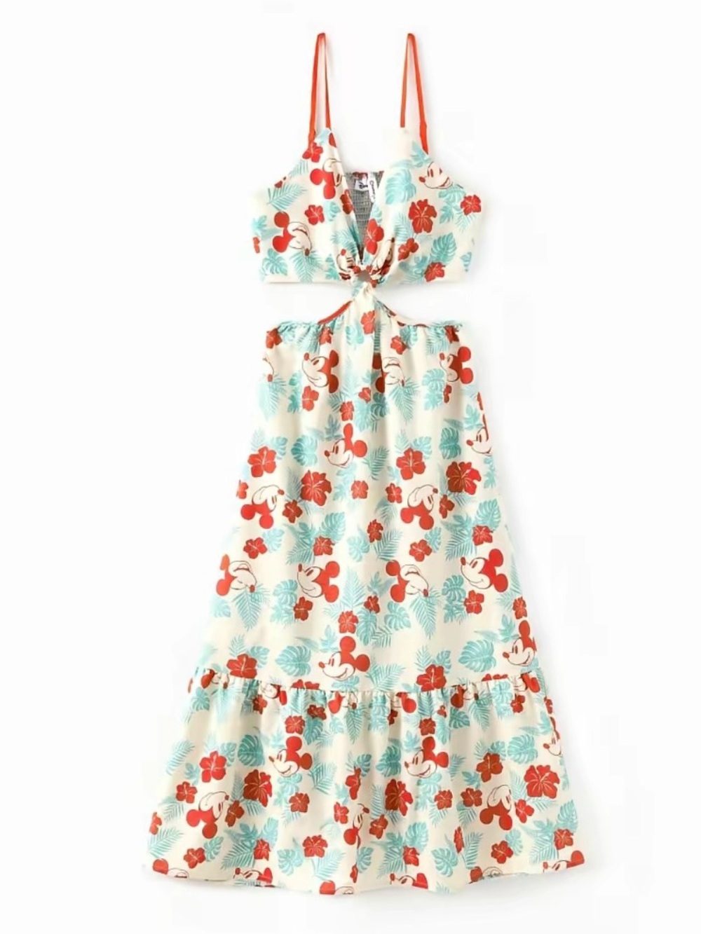 Pat Pat Matching Family Disney Dress Cream/Turquoise/Orange Size S NWT IN PKG